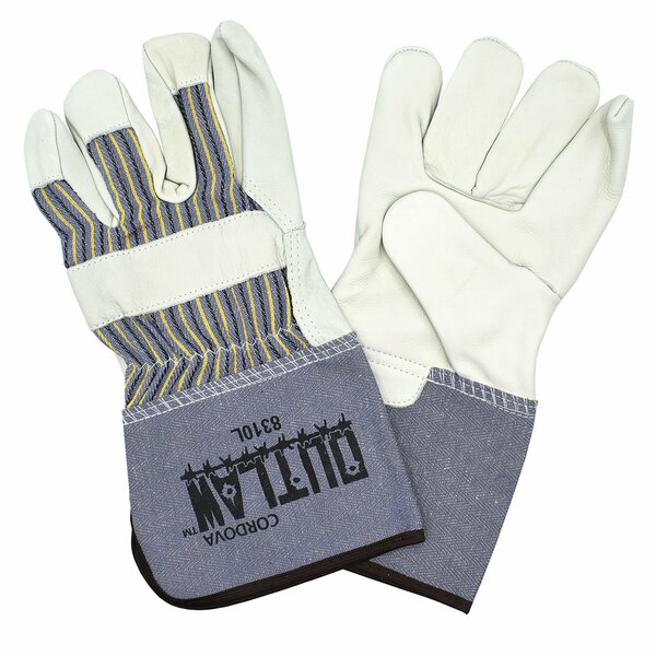 Cordova Palm, OUTLAW, Cowhide, Premium, Grain, Gauntlet Gloves, M, 12PK 8310M